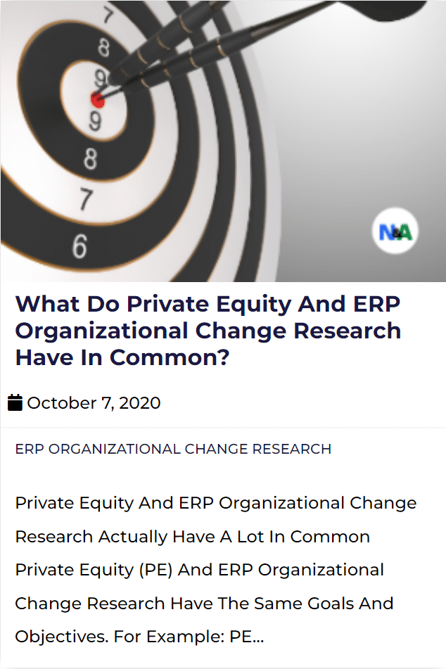 What do Private Equity and ERP Organizational Change Research Have in Common