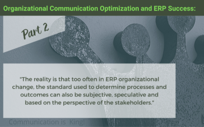 ERP Implementation Success Requires Communication Optimization