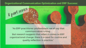 organizational communication optimization and ERP success 