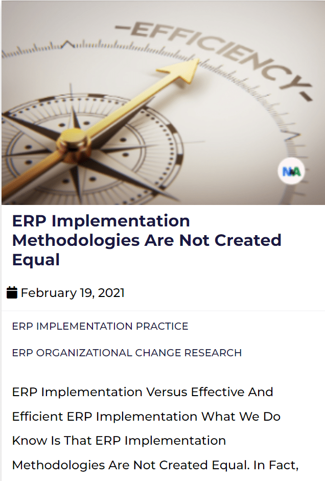 ERP Implementation Methodologies Are Not Created Equal