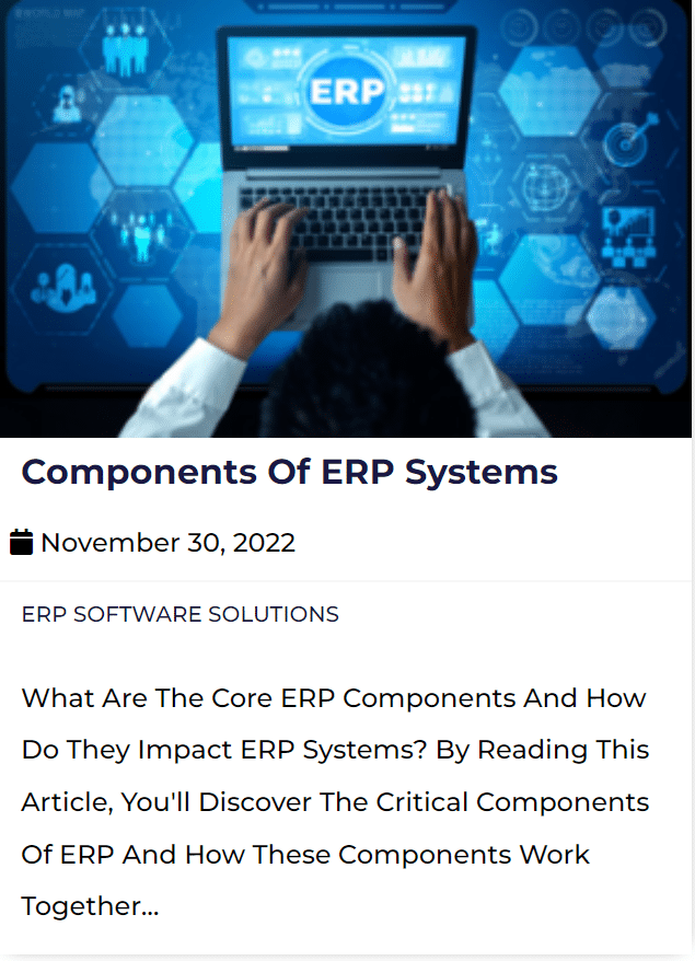 Components of ERP Systems
