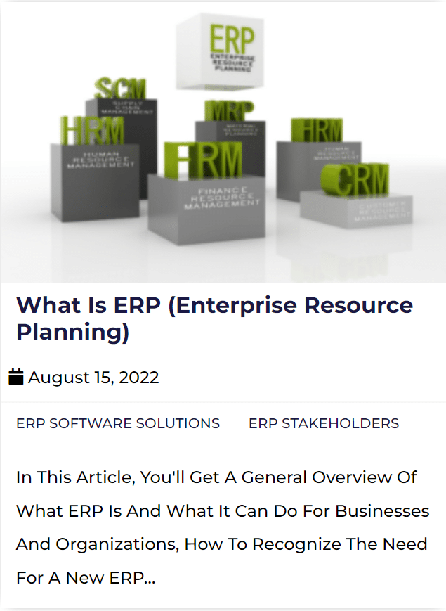 image of the Blog Post from Nestell & Associates Titled "What is ERP"