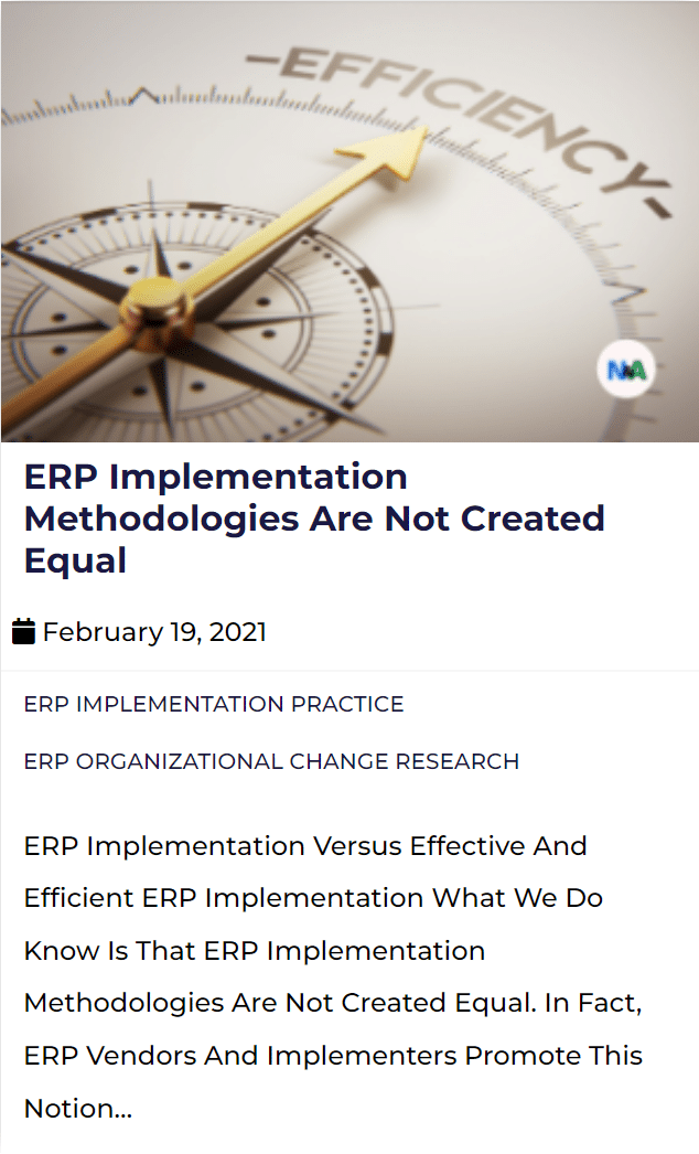 ERP Implementation Methodologies are Not Created Equal