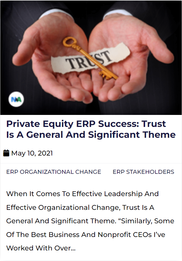 Private Equity Success - Trust is a General and Significant theme