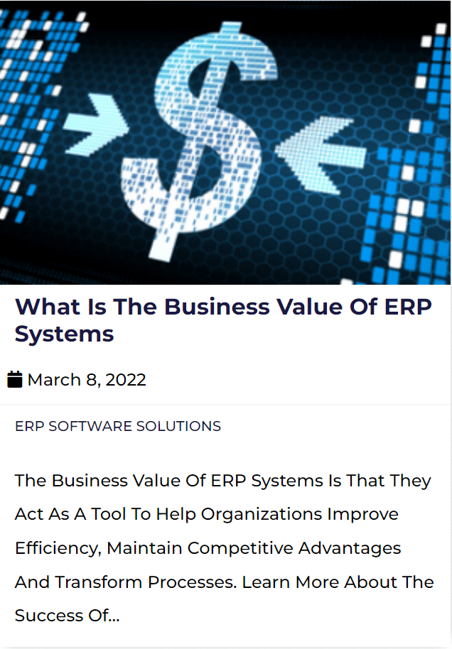 What is the Business Value of ERP Systems