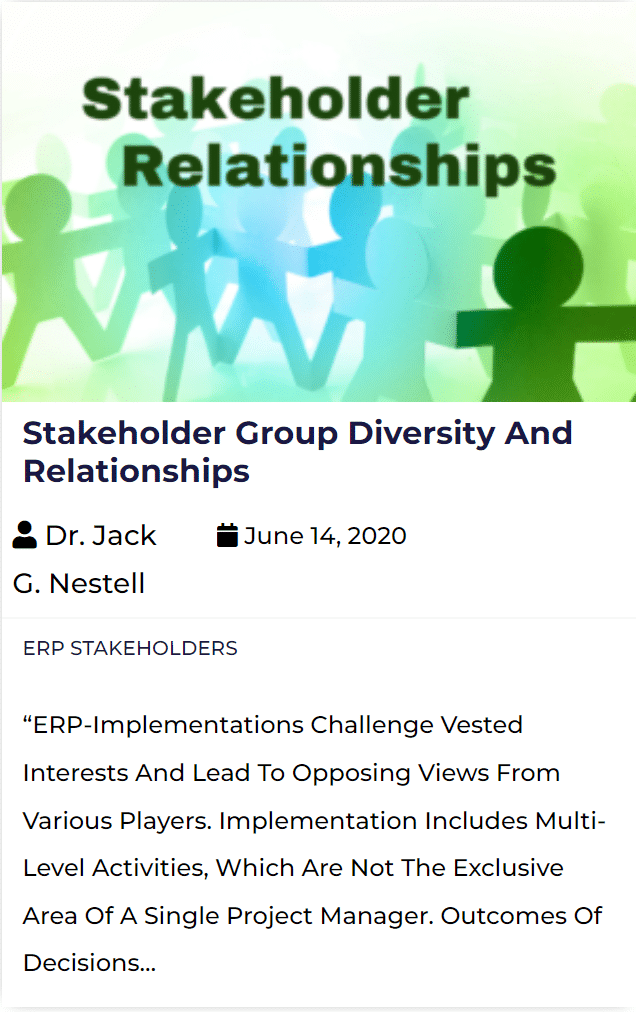 cover art for the article Stakeholder Group Diversity and Relationships