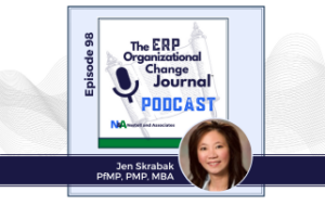 podcast episode cover image with picture of Jen Skrabak - Strategic ERP Transformation Expert